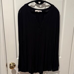 Loft Plus Black Pintuck Blouse 16/18